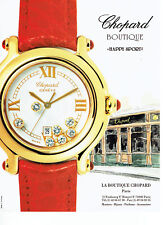 Publicité Advertising 088  1995   Boutique Chopard   montre Happy Sport