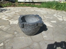 Grand Mortier marbre apothicaire XIXème vasque hauteur 23cm