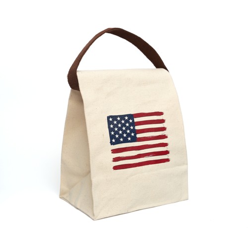 Hand painted american flag - american,