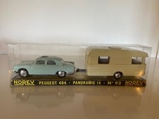 NOREV PLASTIQUE ANCIENNE PEUGEOT 404 AVEC CARAVANE PANORAMIC MINIALUXE GÉGÉ JEP