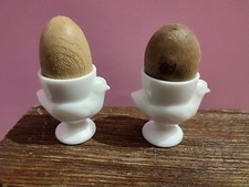 Lot x2 coquetiers en opaline