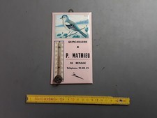 Ancien petit thermomètre mural en tole et carton pub quincaillerie années 1950