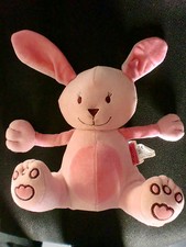 doudou peluche lapin rose MARESE 20cm