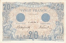 20 Francs - Bleu - 06-04-1906