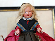 POUPEE ancienne REGIONALE PetitCollin robe rouge folklorique