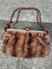 Sac à main ancien en fourrure