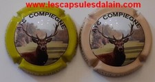 2 BELLES CAPSULES CHAMPAGNE PAUL LEBRUN LE CERF ATC COMPIEGNE N° 56 et 56a  NEWS