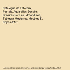 Catalogue de Tableaux
