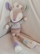 Doudou Cerf Élan Faon Biche Noisette Amour Etoiles Blanc Mauve Bleu Sauthon Neuf