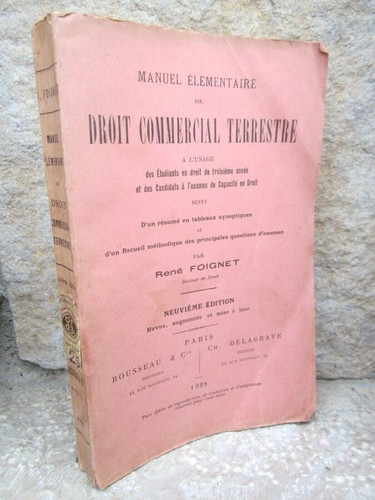 Manuel élémentaire droit - manuel, de