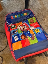 Valise Rétractable Super Mario Kart Bros Avec Roues Roulantes Nintendo Bleue