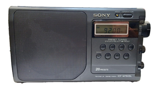 Sony icf m760sl - sony, fm/sw/lw