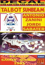 DECAL TALBOT SUNBEAM LOTUS