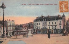 Dax - Place Thiers, - Statue Borda et Fontaine Eau- Chaud-