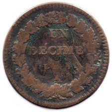 1 DECIME AN 5 A - FRANCE - REFRAPPAGE DU 2 DECIMES - 02