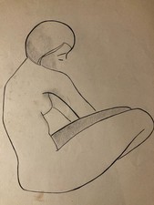 Beau Dessin Art 1960 Sur