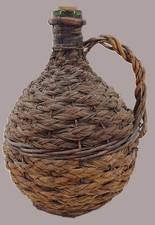 DAME JEANNE EN VERRE ET OSIER