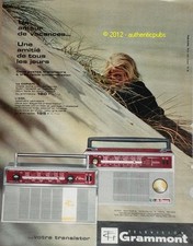 PUBLICITE ANCIENNE 1963 POSTE RADIO TRANSISTOR GRAMMONT COPAIN AMI AD PRINT PUB