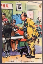 Carte Postale Humoristique :  TIERCE - Le superstitieux (64)