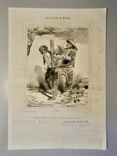 GAVARNI P.(1804-1866)-LITHO ORIG.CHARIVARI-IMPRESSIONS DE MENAGE 1E SERIE-N°5