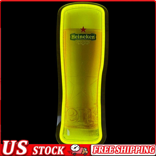 Heineken beer glass neon sign - beer,