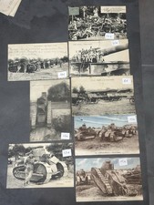Lot WW1 cartes postales tanks FT-17 Camp de Mailly chars artillerie France