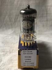 ECC82, 12au7 Lorenz balanced Vacuum Tube, lampe, Röhre, Valve. Slightly used