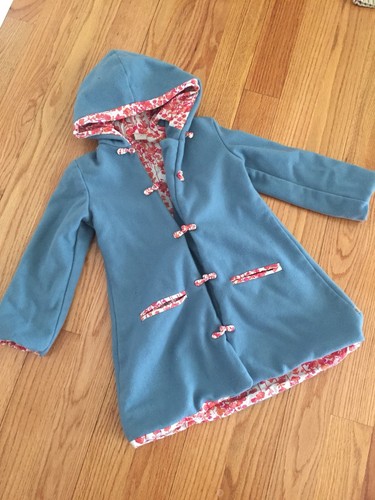 Blue peacoat coat - blue, /