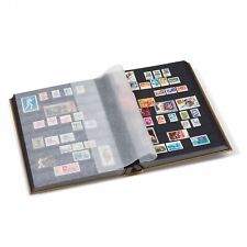 CLASSEUR TIMBRES COMFORT 64 PAGES NOIRES COUVERTURE OUATINÉE 4 couleurs au choix