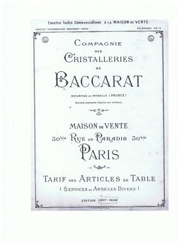 Dvd catalogues baccarat - catalogues,