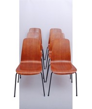 6x Vintage Chaise Sperrholzschale Teck Jofa Stalmøbler Fabriqué En Denmark 6.RAI