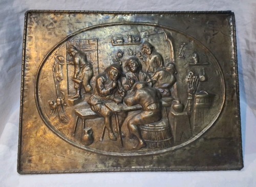 Ancien tableau plaque - ancien, cuivre