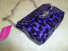 TRES JOLI PETIT SAC "MURVAL" Bandoullière chaine - toile plastifiée - 14x11cm