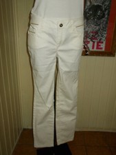 Pantalon slim coton beige