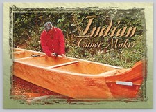 Postcard Indian Canoe Maker
