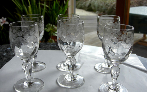 Anciens verres liqueur en - liqueur,