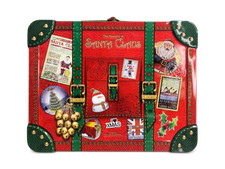 Boite à Gâteaux, Weihnachtsdose, Dose Cadeau, Inventaire, Motif : Santa Valise
