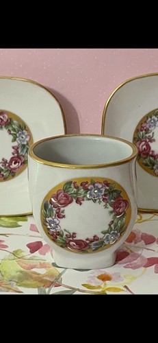 Handpainted limoges cup - handpainted,