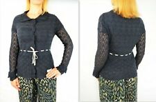 Style ODD MOLLY : M611-931 Cardigan pull en tricot coton et viscose gris...