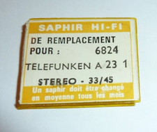 NEUF SAPHIR hi fi stereo 33/45t TELEFUNKEN A23/1 A 23/1 zafira 6824