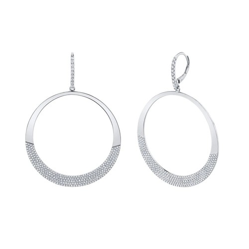 Diamant cercle ouvert goutte - diamant,