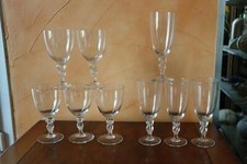 9 anciens verres a pied a vin