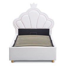 Lit Enfant Design "Coquillage" 90x190cm Blanc