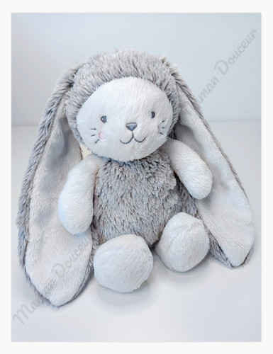 Peluche doudou lapin gris - peluche/doudou,