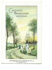 ILLUSTRATION - PUBLICITE CACAO BENSDORP - PAYSAGE HOLLANDAIS NMR 4