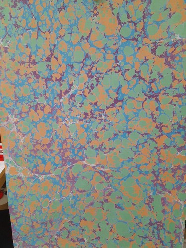 Papier marbré cuve - marbré, à