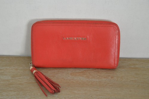 Portefeuille cuir rouge - cuir,