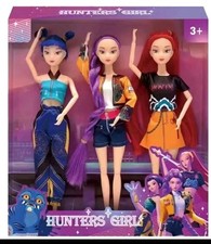 Kpop Demon Hunters 3pcs articulated cosplay dolls collectible toy figure 