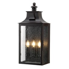 Lampe Fer Forgé Regenglas IP44 Résistant aux Intempéries E14 Lanterne Murale