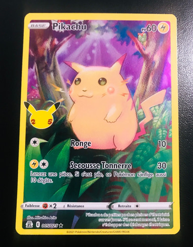 Carte pokémon pikachu - pokémon, 005/025